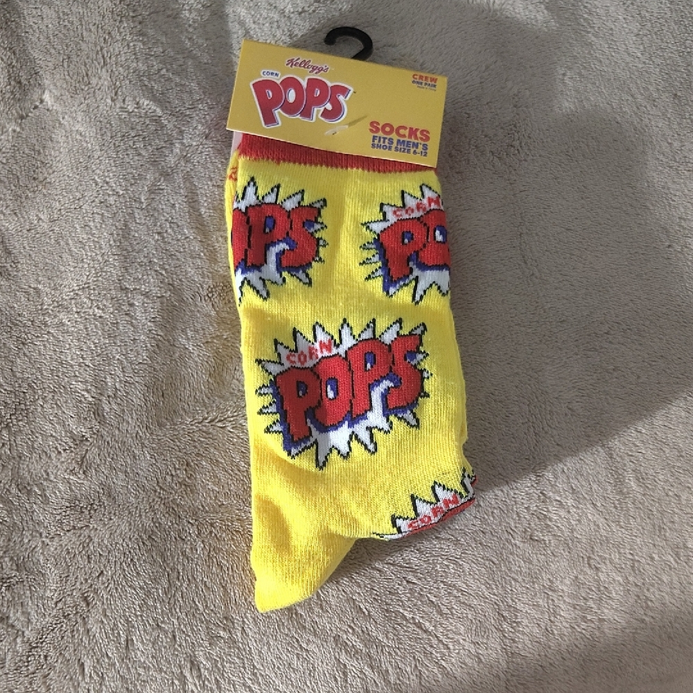 Kellogg's Corn Pops Yellow Dress Socks
